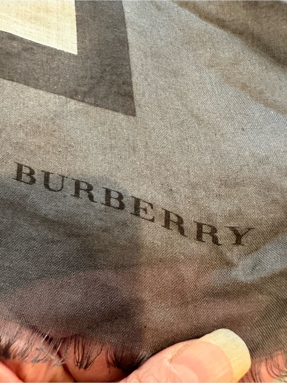 Burberry Black and White Animal Print Silk Square Scarf - Picture 5 of 12